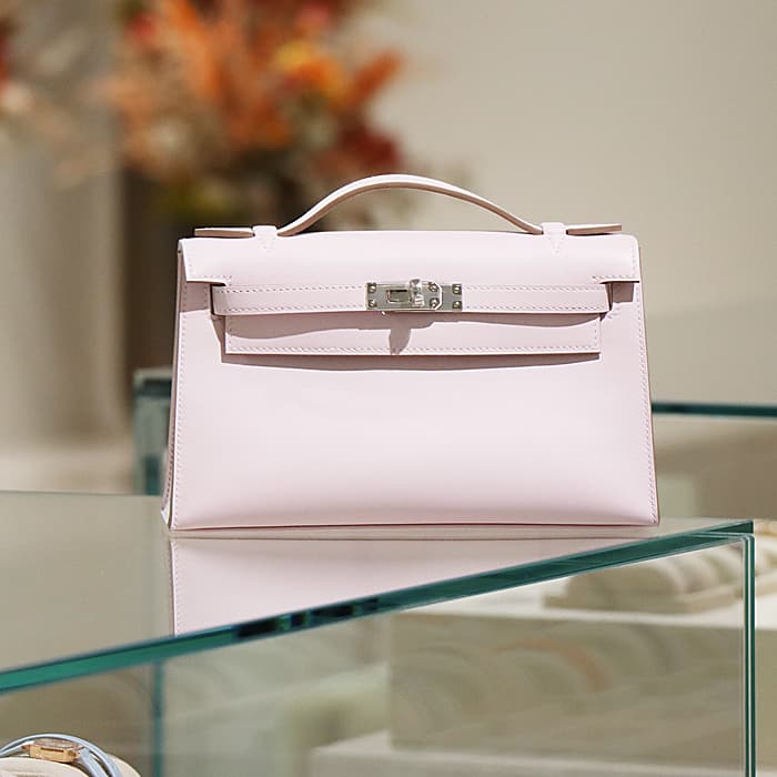 HERMES エルメス ポシェットケリー スイフト モーヴペール シルバー金具 2