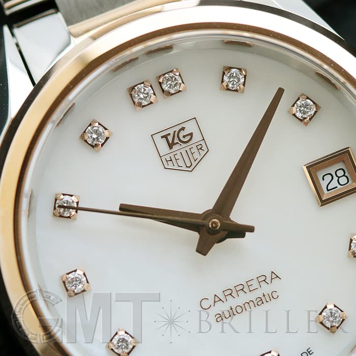 TAG HEUER タグ・ホイヤー カレラ キャリバー9 WAR2452.BD0777 ホワイトシェル 12Pダイヤ 5