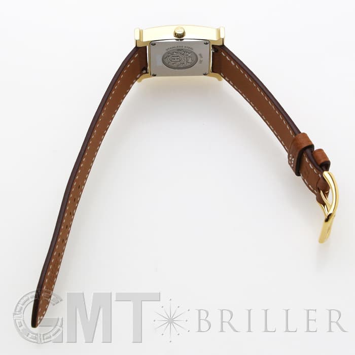 HERMES エルメス Hウォッチ HH1.201.131/UU35  036732WW00 Hウォッチ ゴールドプレーテッド ゴールドブラウン 9
