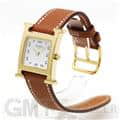 HERMES エルメス Hウォッチ HH1.201.131/UU35  036732WW00 Hウォッチ ゴールドプレーテッド ゴールドブラウン 12