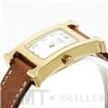 HERMES エルメス Hウォッチ HH1.201.131/UU35  036732WW00 Hウォッチ ゴールドプレーテッド ゴールドブラウン 20