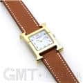 HERMES エルメス Hウォッチ HH1.201.131/UU35  036732WW00 Hウォッチ ゴールドプレーテッド ゴールドブラウン 23