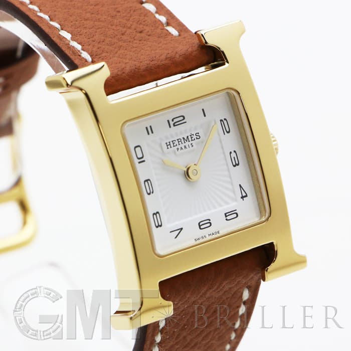 HERMES エルメス Hウォッチ HH1.201.131/UU35  036732WW00 Hウォッチ ゴールドプレーテッド ゴールドブラウン 3