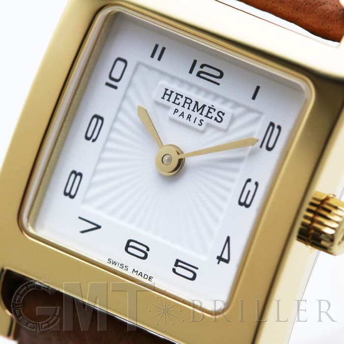 HERMES エルメス Hウォッチ HH1.201.131/UU35  036732WW00 Hウォッチ ゴールドプレーテッド ゴールドブラウン 6