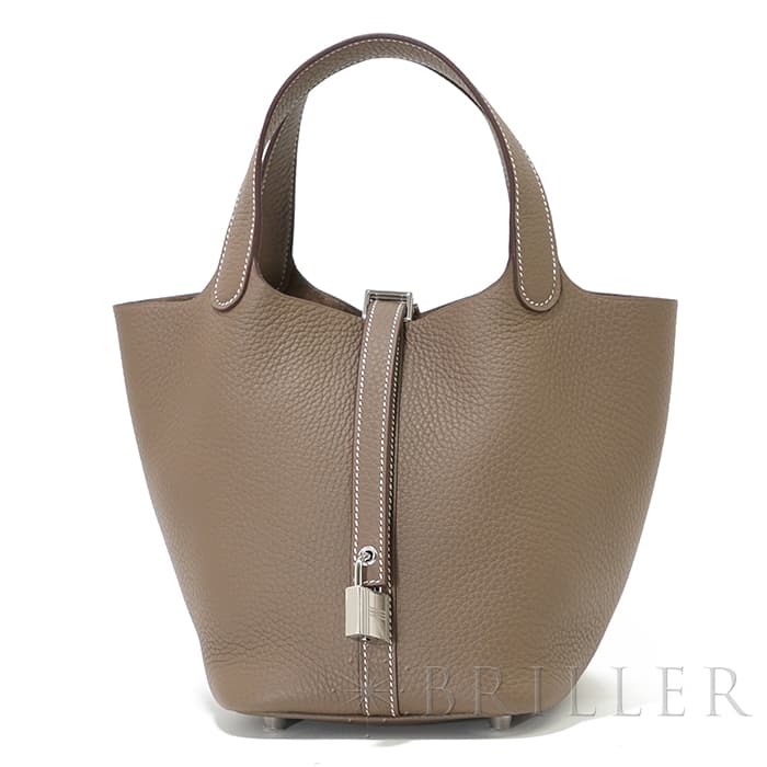HERMES エルメス ピコタン ロック PM トリヨンクレマンス エトゥープ シルバー金具 メイン