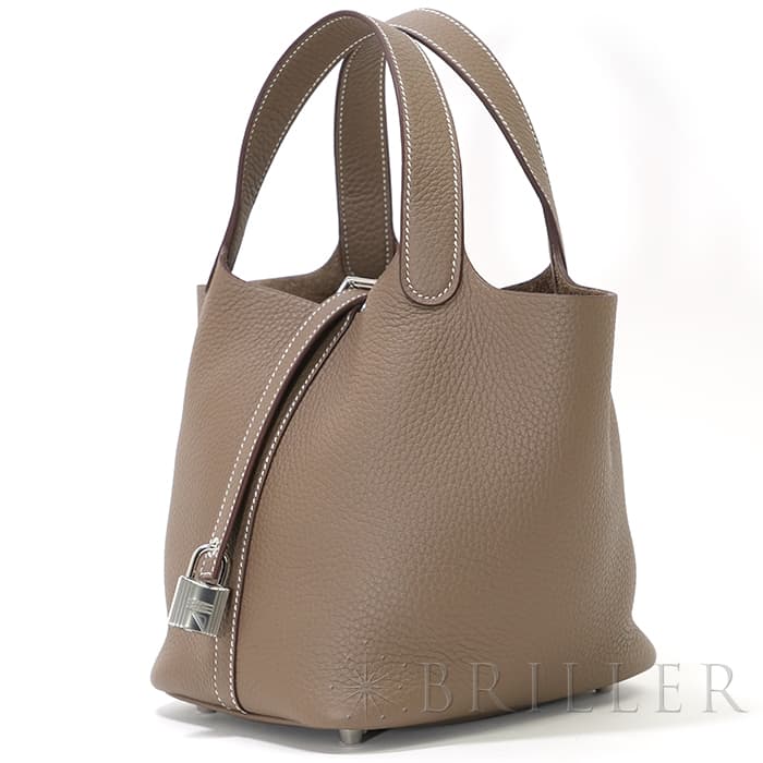 HERMES エルメス ピコタン ロック PM トリヨンクレマンス エトゥープ シルバー金具 24