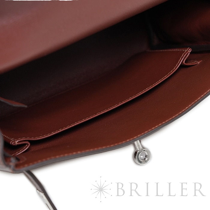 HERMES エルメス ケリー 25 ヴォーシェリー テール シルバー金具【未使用】 12