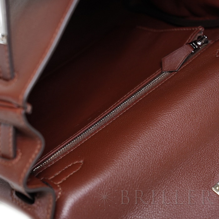HERMES エルメス ケリー 25 ヴォーシェリー テール シルバー金具【未使用】 13
