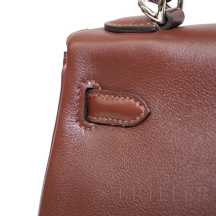 HERMES エルメス ケリー 25 ヴォーシェリー テール シルバー金具【未使用】 18