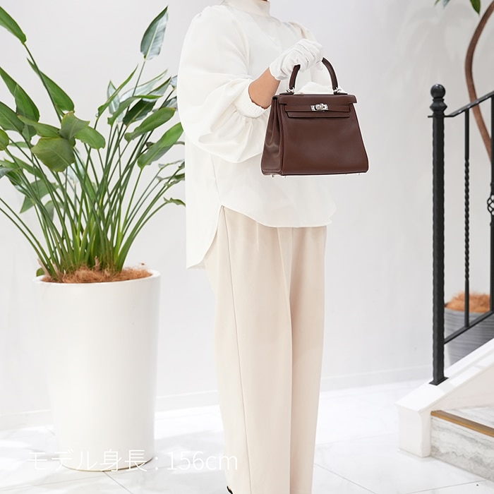 HERMES エルメス ケリー 25 ヴォーシェリー テール シルバー金具【未使用】 29