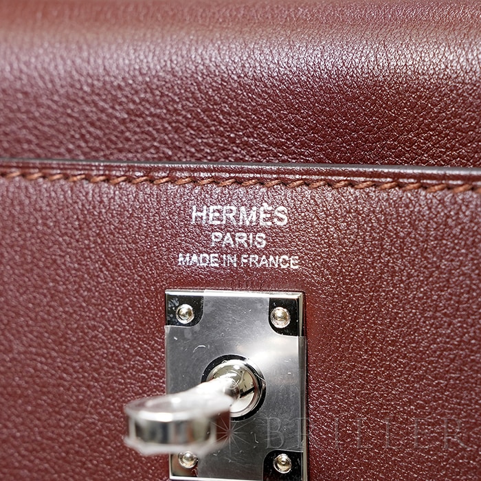 HERMES エルメス ケリー 25 ヴォーシェリー テール シルバー金具【未使用】 3