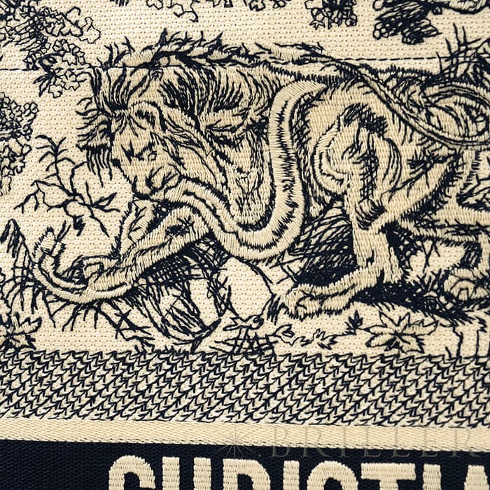 CHRISTIAN DIOR クリスチャン ディオール ブックトート バッグ ラージ トワル ドゥ ジュイ エンブロイダリー M1286ZTDT_M34I 12