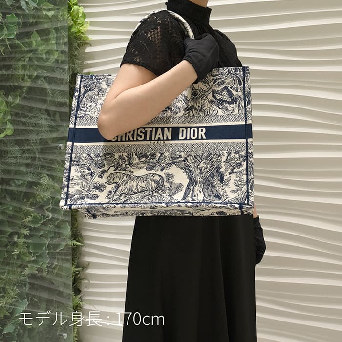 CHRISTIAN DIOR クリスチャン ディオール ブックトート バッグ ラージ トワル ドゥ ジュイ エンブロイダリー M1286ZTDT_M34I 28