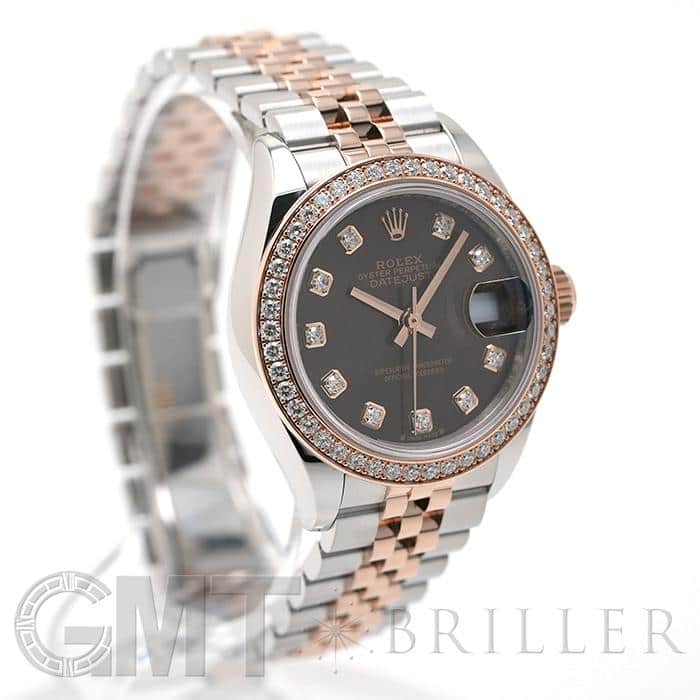 ROLEX ロレックス デイトジャスト 28 279381RBR チョコレート ジュビリーブレス 10Pダイヤ 10