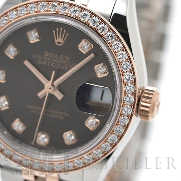 ROLEX ロレックス デイトジャスト 28 279381RBR チョコレート ジュビリーブレス 10Pダイヤ 16