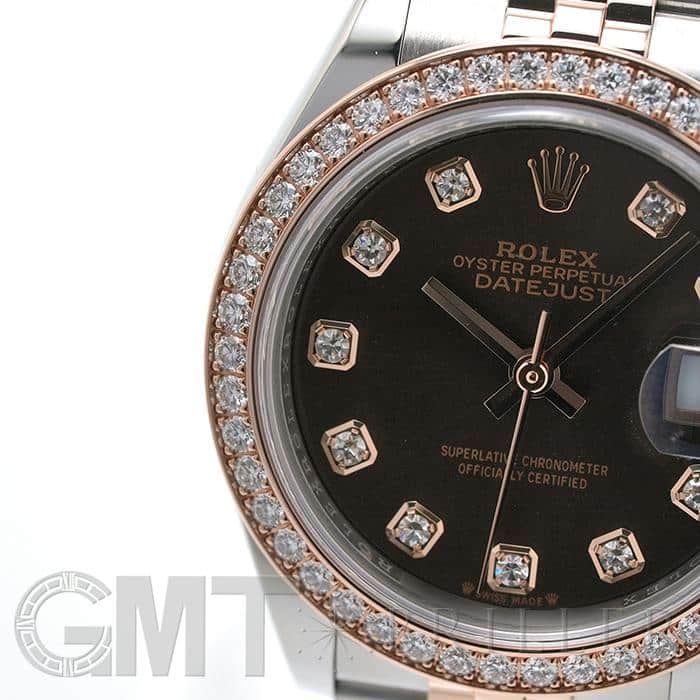 ROLEX ロレックス デイトジャスト 28 279381RBR チョコレート ジュビリーブレス 10Pダイヤ 17