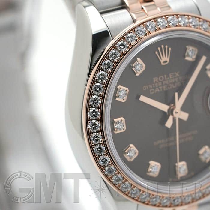 ROLEX ロレックス デイトジャスト 28 279381RBR チョコレート ジュビリーブレス 10Pダイヤ 19