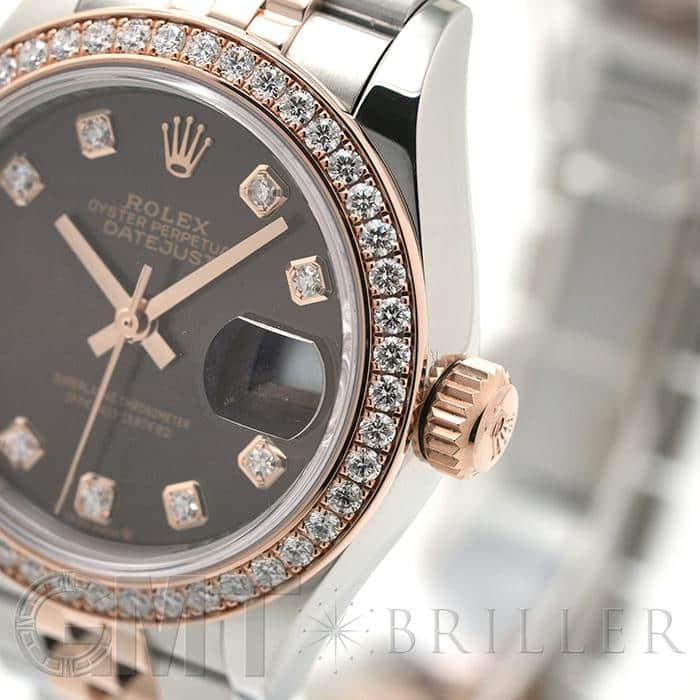 ROLEX ロレックス デイトジャスト 28 279381RBR チョコレート ジュビリーブレス 10Pダイヤ 20