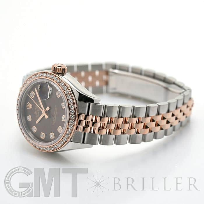 ROLEX ロレックス デイトジャスト 28 279381RBR チョコレート ジュビリーブレス 10Pダイヤ 24
