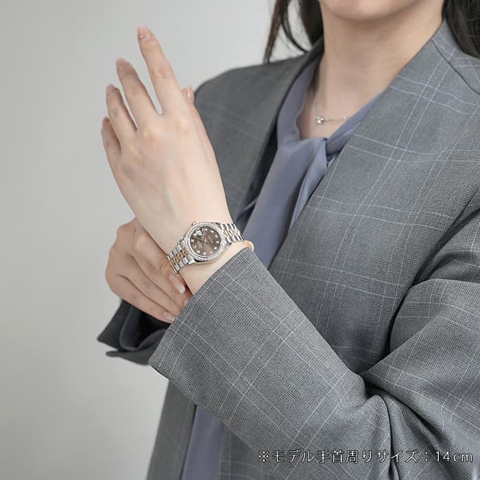 ROLEX ロレックス デイトジャスト 28 279381RBR チョコレート ジュビリーブレス 10Pダイヤ 29