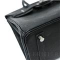 HERMES エルメス バーキン 25 オーストリッチ ノワール シルバー金具 24