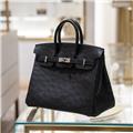 HERMES エルメス バーキン 25 オーストリッチ ノワール シルバー金具 2