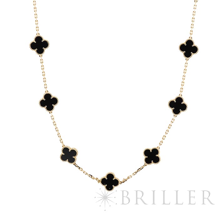 Van Cleef & Arpels ヴァン クリーフ&アーペル アルハンブラ ヴィンテージ アルハンブラ ロングネックレス 20モチーフ イエローゴールド オニキス VCARA43100 メイン