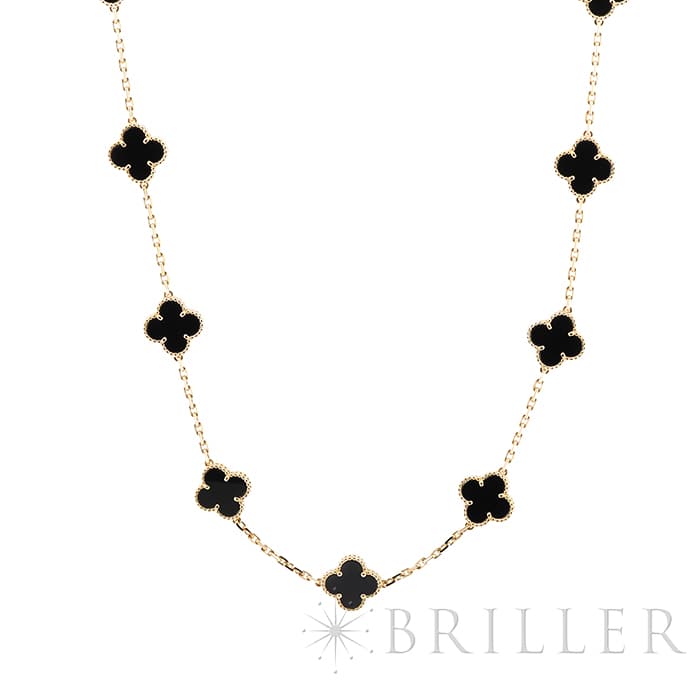 Van Cleef & Arpels ヴァン クリーフ&アーペル アルハンブラ ヴィンテージ アルハンブラ ロングネックレス 20モチーフ イエローゴールド オニキス VCARA43100 1