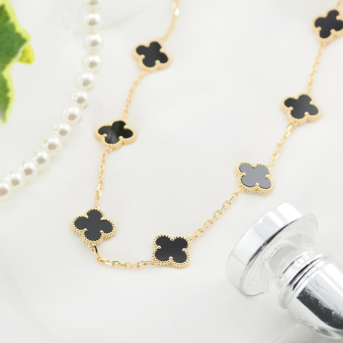 Van Cleef & Arpels ヴァン クリーフ&アーペル アルハンブラ ヴィンテージ アルハンブラ ロングネックレス 20モチーフ イエローゴールド オニキス VCARA43100 2