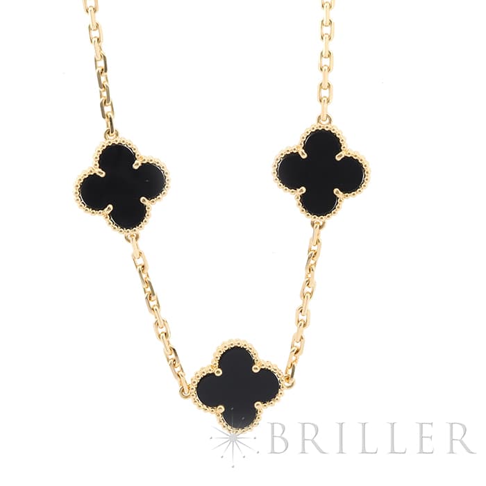 Van Cleef & Arpels ヴァン クリーフ&アーペル アルハンブラ ヴィンテージ アルハンブラ ロングネックレス 20モチーフ イエローゴールド オニキス VCARA43100 3