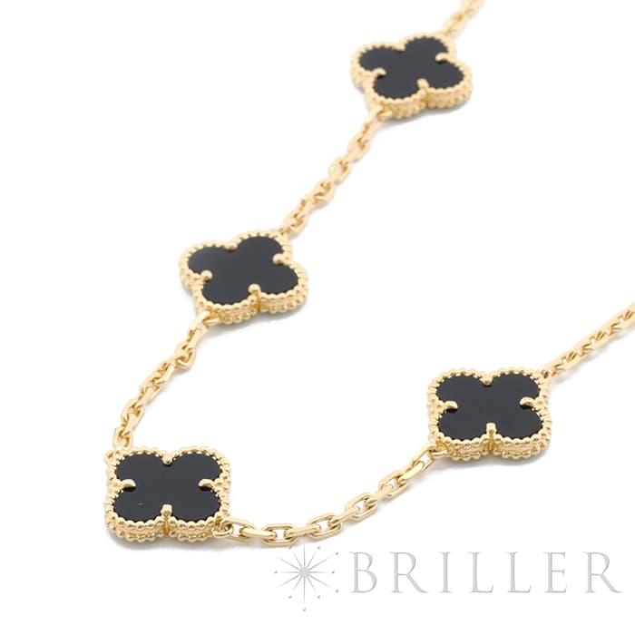 Van Cleef & Arpels ヴァン クリーフ&アーペル アルハンブラ ヴィンテージ アルハンブラ ロングネックレス 20モチーフ イエローゴールド オニキス VCARA43100 5