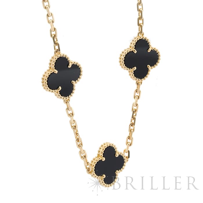 Van Cleef & Arpels ヴァン クリーフ&アーペル アルハンブラ ヴィンテージ アルハンブラ ロングネックレス 20モチーフ イエローゴールド オニキス VCARA43100 8