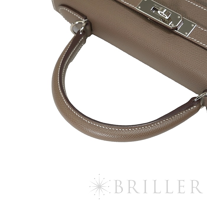 HERMES エルメス ケリー 28 エプソン エトゥープ シルバー金具 9