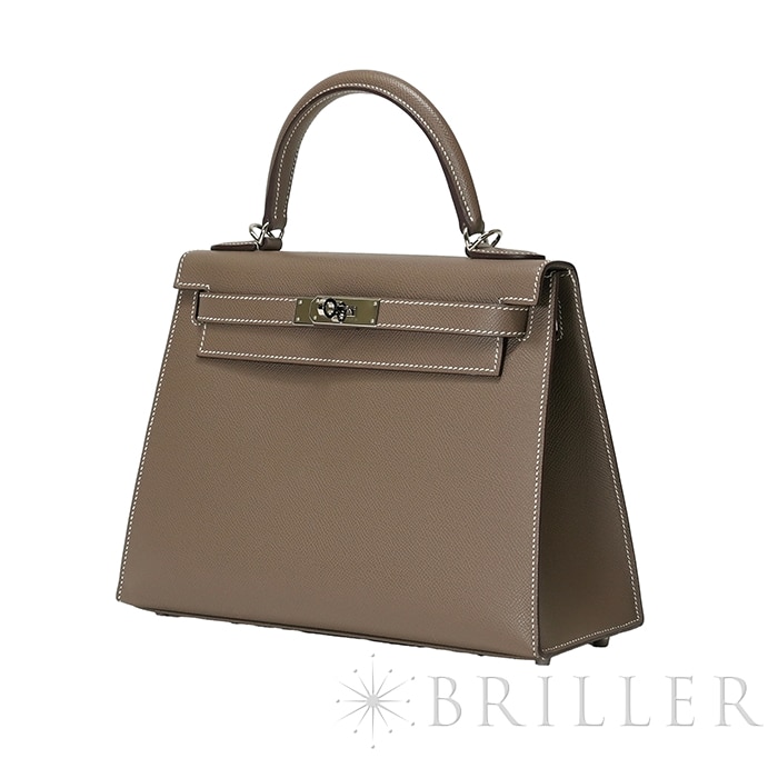 HERMES エルメス ケリー 28 エプソン エトゥープ シルバー金具 13
