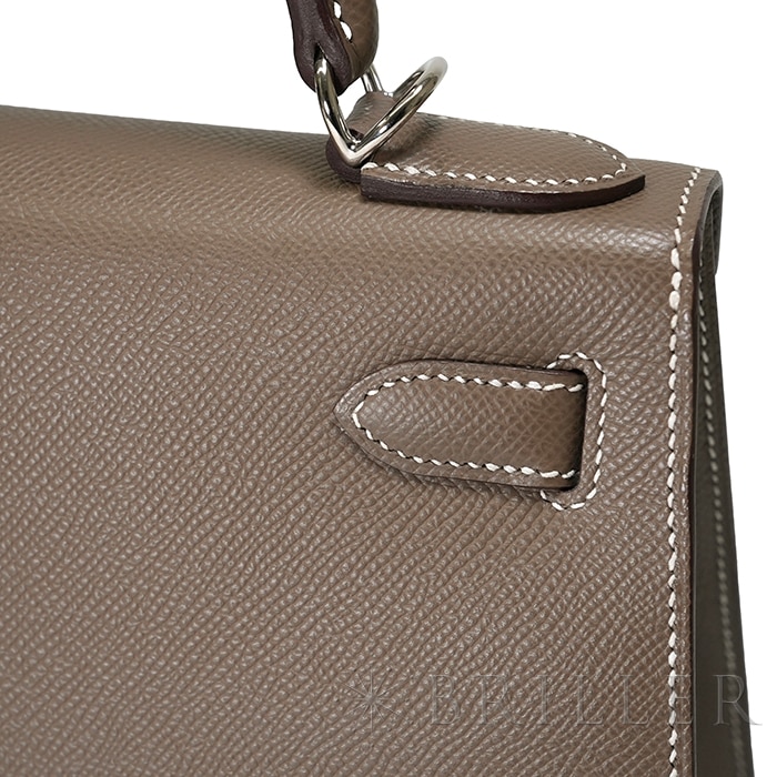 HERMES エルメス ケリー 28 エプソン エトゥープ シルバー金具 14