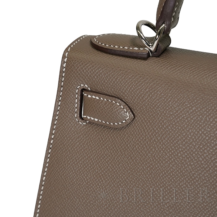 HERMES エルメス ケリー 28 エプソン エトゥープ シルバー金具 15