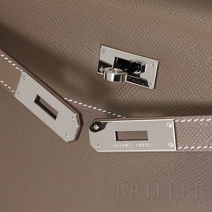 HERMES エルメス ケリー 28 エプソン エトゥープ シルバー金具 19