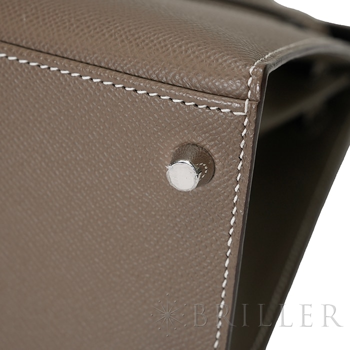 HERMES エルメス ケリー 28 エプソン エトゥープ シルバー金具 20