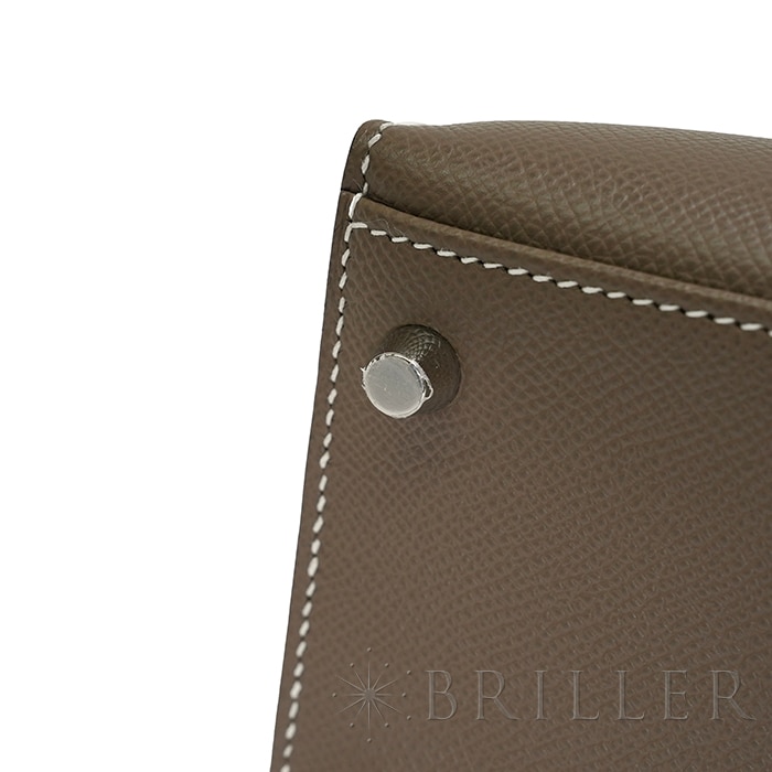 HERMES エルメス ケリー 28 エプソン エトゥープ シルバー金具 22