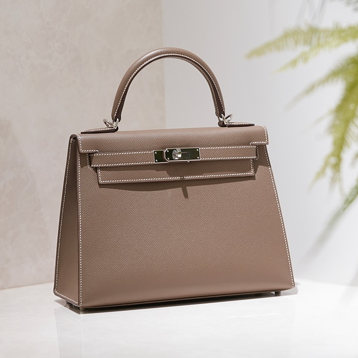 HERMES エルメス ケリー 28 エプソン エトゥープ シルバー金具 2