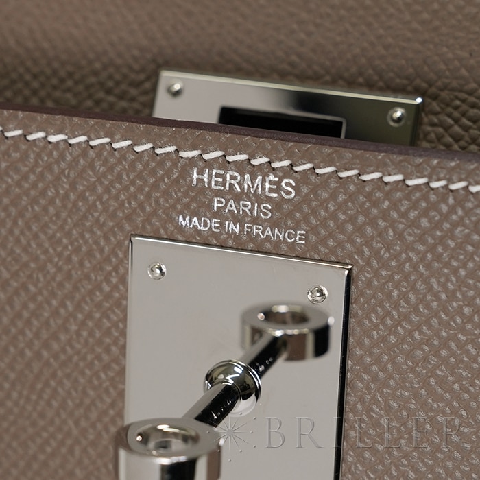 HERMES エルメス ケリー 28 エプソン エトゥープ シルバー金具 3