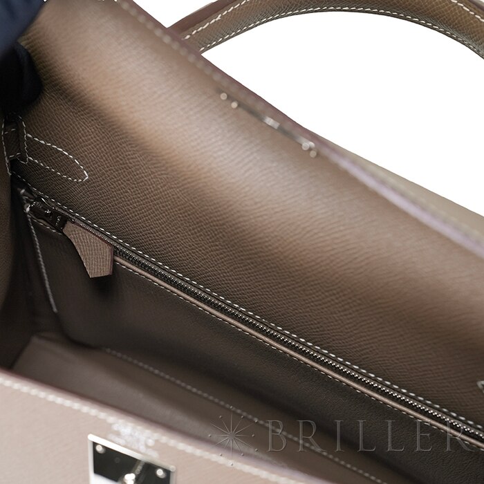 HERMES エルメス ケリー 28 エプソン エトゥープ シルバー金具 5
