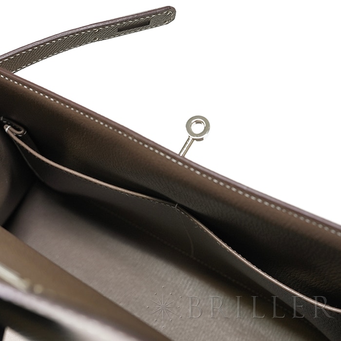 HERMES エルメス ケリー 28 エプソン エトゥープ シルバー金具 6