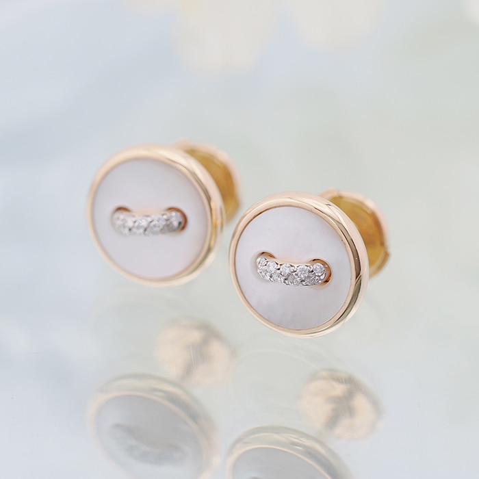 POMELLATO ポメラート Pom Pom Dot ピアス マザーオブパール ピンクゴールド POC4030_O7WHR_DB0MP 2