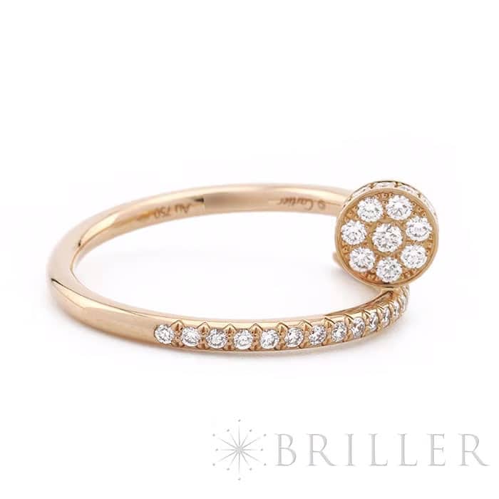 CARTIER カルティエ ジュストアンクル リング スモールモデル ピンクゴールド セミパヴェダイヤモンド 13号 B4231400 11
