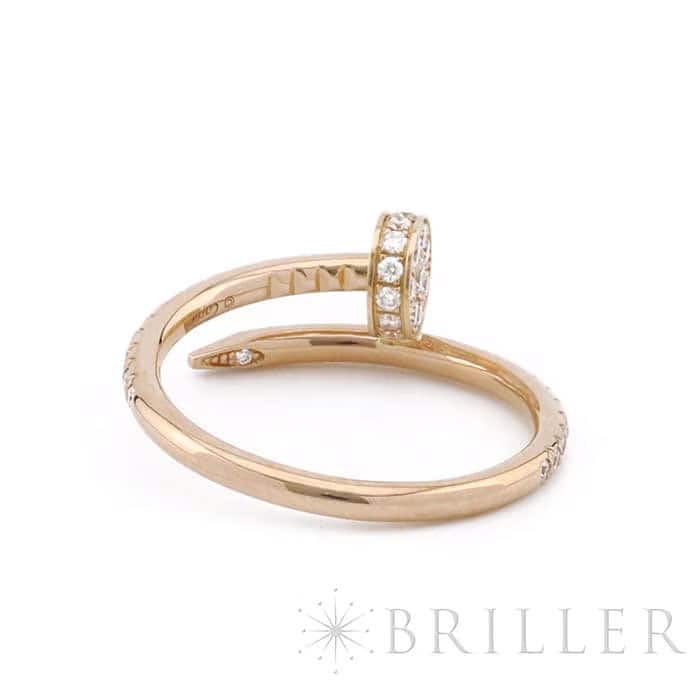 CARTIER カルティエ ジュストアンクル リング スモールモデル ピンクゴールド セミパヴェダイヤモンド 13号 B4231400 1