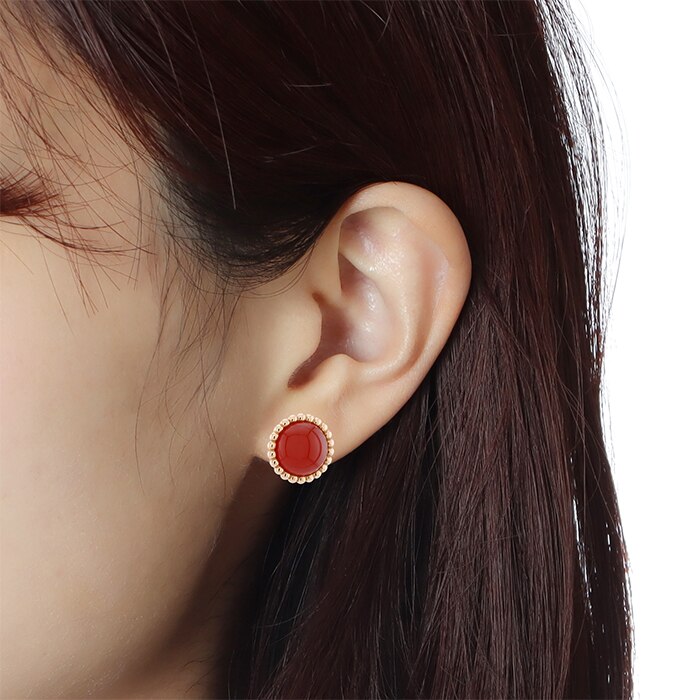 Van Cleef & Arpels ヴァン クリーフ&アーペル ペルレ クルール ピアス カーネリアン ローズゴールド VCARP4E000 13