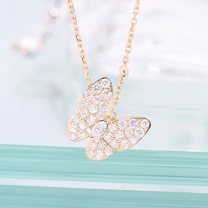 Van Cleef & Arpels ヴァン クリーフ&アーペル ドゥ パピヨン ネックレス イエローゴールド ダイヤモンド VCARP3DP00 2