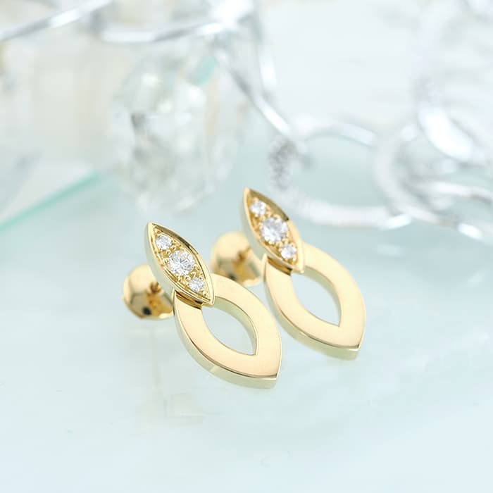 CARTIER カルティエ ディアデア イヤリング ピアス イエローゴールド ダイヤモンド N8022300 2