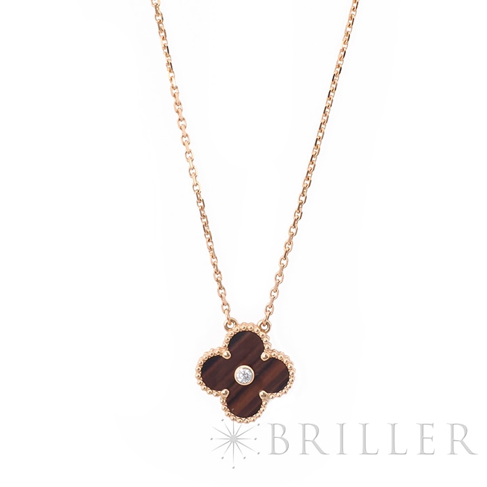 Van Cleef & Arpels ヴァン クリーフ&アーペル アルハンブラ ヴィンテージアルハンブラ ペンダント 2017年 ホリデー限定 ピンクゴールド ブルズアイ ダイヤモンド VCARP0MV00 メイン